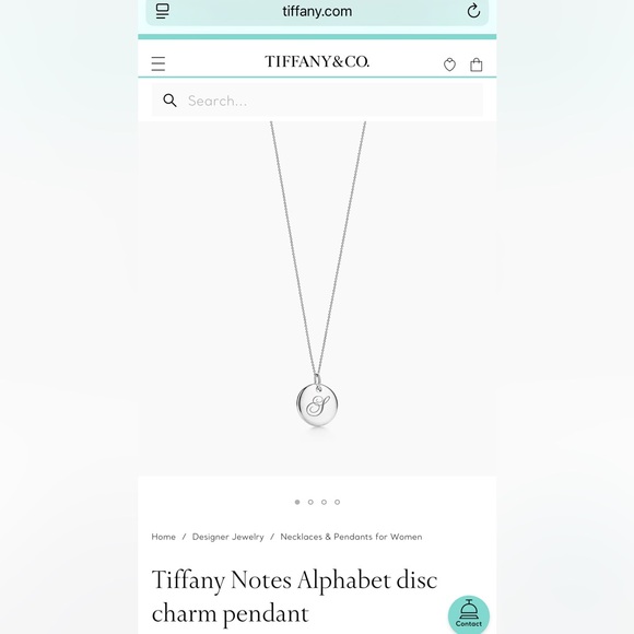 Tiffany & Co. Silver Initial Disc “S” Pendant - Picture 5 of 5